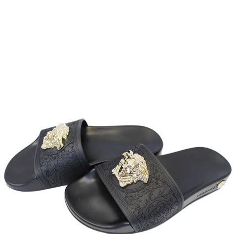 black and white versace slides|Versace slides women sale.